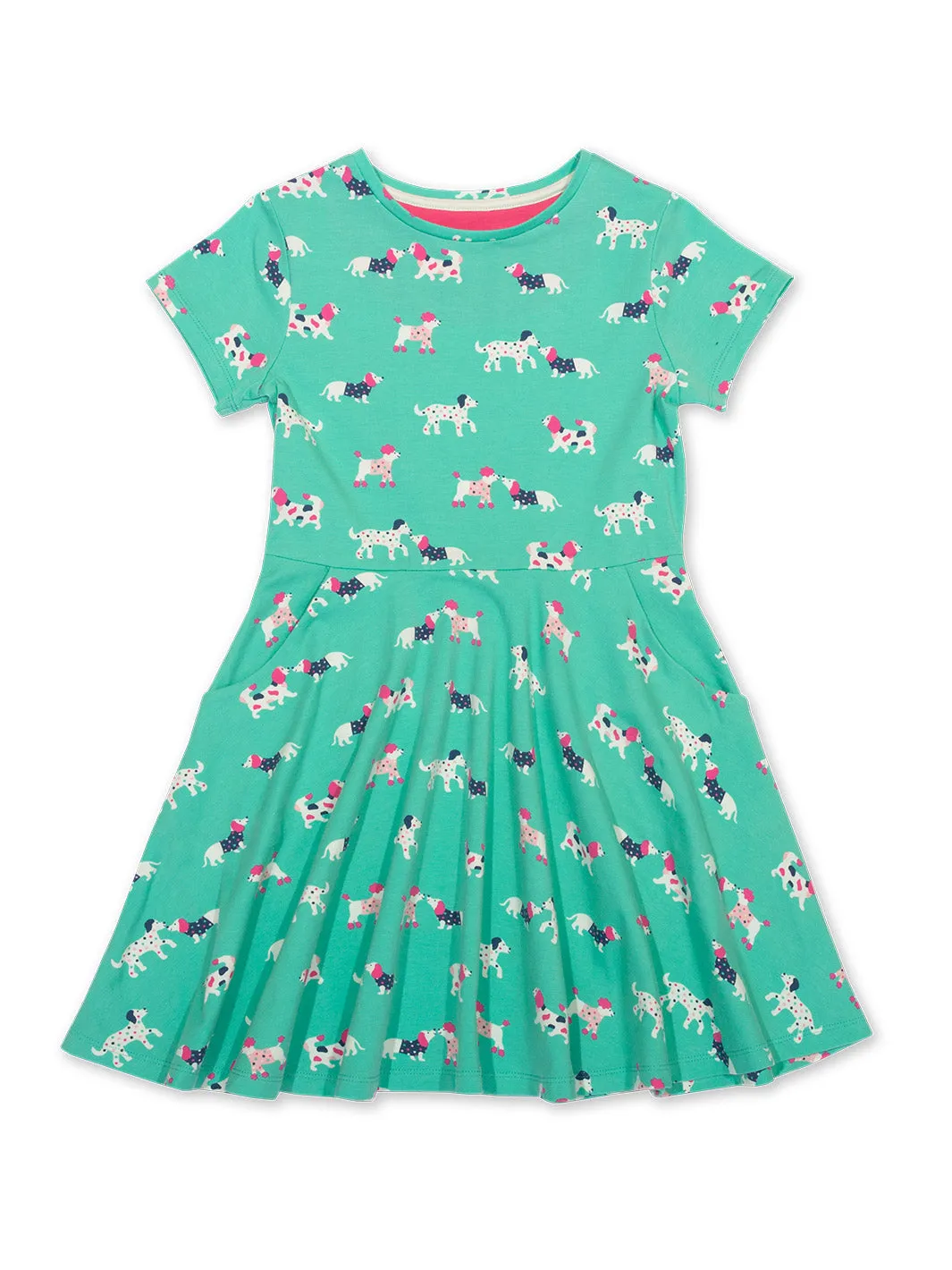 Kite Flora and Friends Dog Skater Dress- Organic Dress- Dog- Children's Clothing