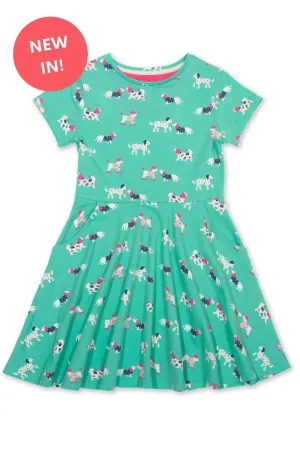 Kite Flora and Friends Dog Skater Dress- Organic Dress- Dog- Children's Clothing