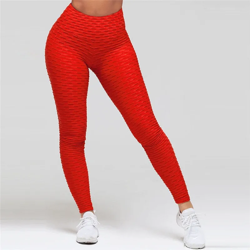 Ladies Textured Push Up Leggings