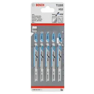 Lame taglio acciaio per seghetto alternativo conf. 5 pz. Bosch T 118 B