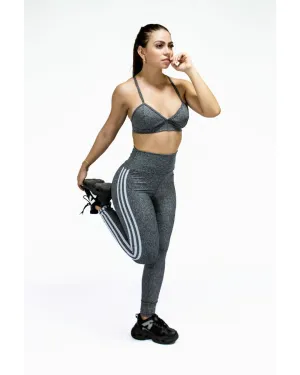Leggins Line Gris  Tela Gruesa