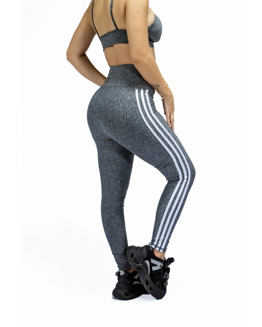 Leggins Line Gris  Tela Gruesa
