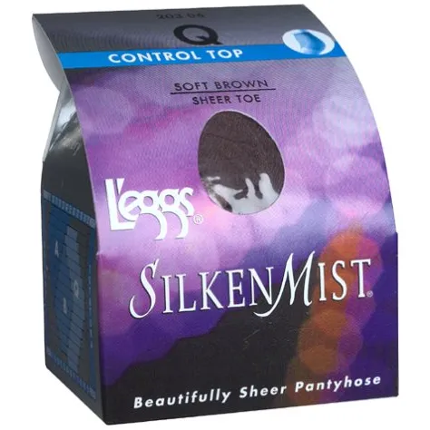 L'eggs Women's Silken Control Top Toe Panty Hose