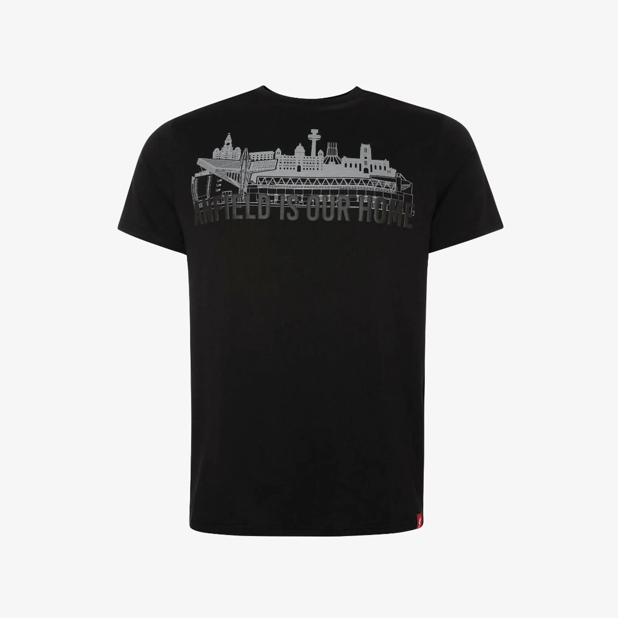 LFC Mens Black Liverpool Skyline Tee