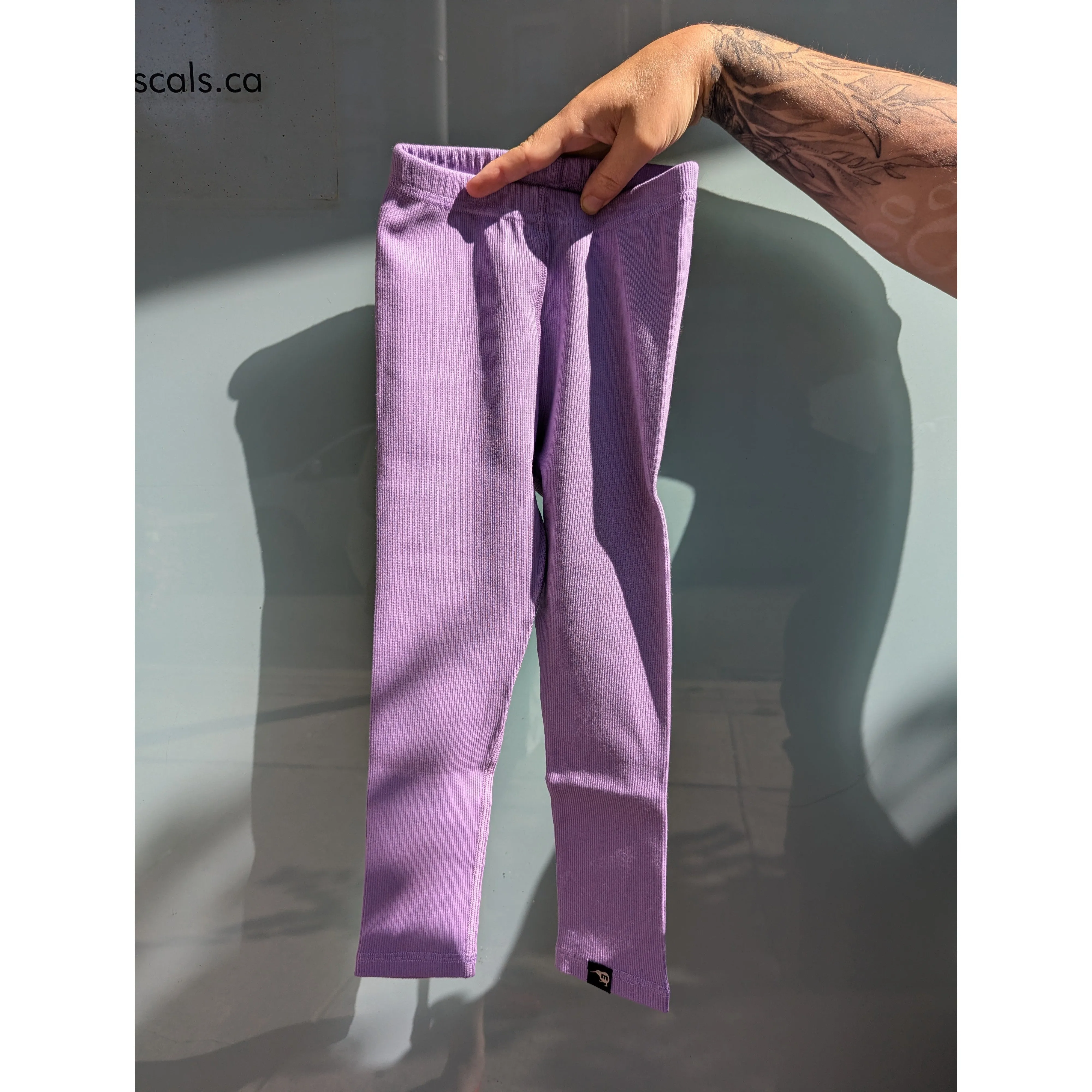 Lilac Ribbed Leggings - 2 Left Size 2-4 & 8-10 years