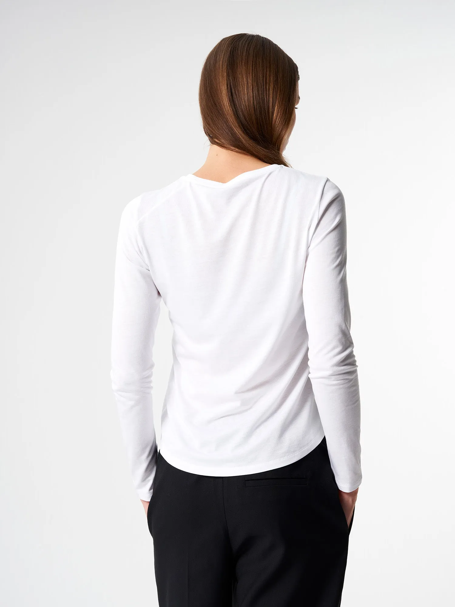Longsleeve TENCEL™ - Wooden White (Female)