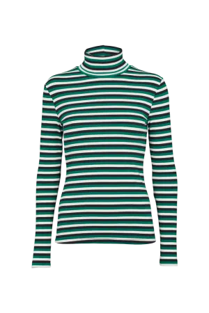 Ludmilla High-neck - Green jacket / black / whisper white