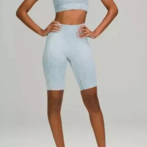Lululemon Fast And Free High-Rise Short 10&quot; - City Grit White Blue Fog - Size 10