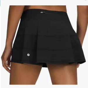 lululemon Pace Rival Mid-Rise Skirt, Black, Size 8, Regular length