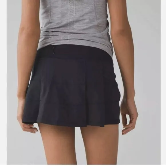 lululemon Pace Rival Mid-Rise Skirt, Black, Size 8, Regular length