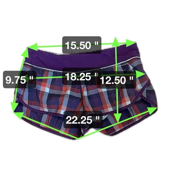 Lululemon Run Times Shorts Wheezy Check Berry sz 8 EUC