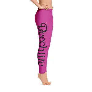 Magenta Beechlife Leggings Right Leg