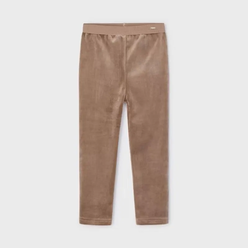 Mayoral Velvet Leggings - Camel
