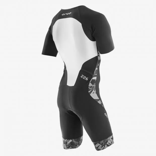 MENS 226 SHORT SLEEVE RACE SUIT BK-WH