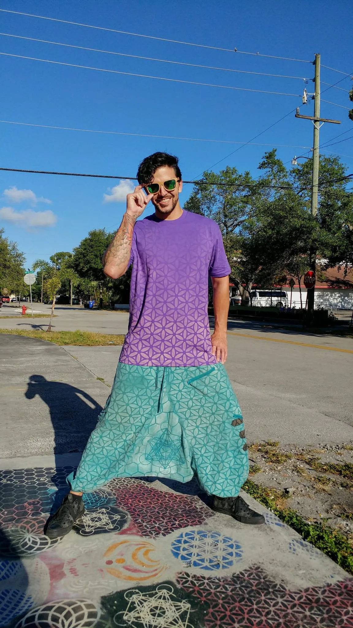 Metatron's Cube Harem Pants
