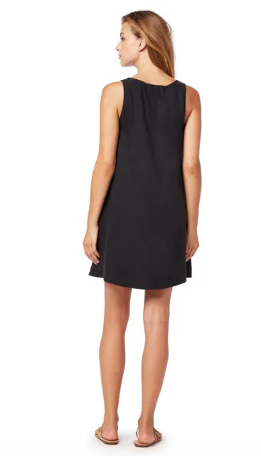Michael Stars Tencel Tank V-Neck Dress | Black