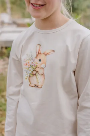 Milky | Bunny Bouquet Long Sleeve Tee | Sizes 8-12