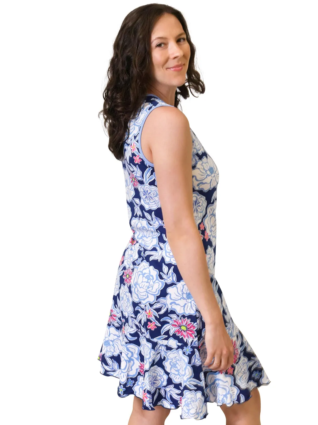MJ Flounce Dress Peony
