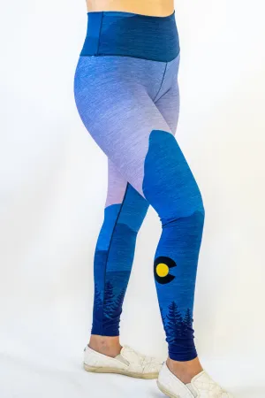 Mountain Sunset Native Yoga Pants