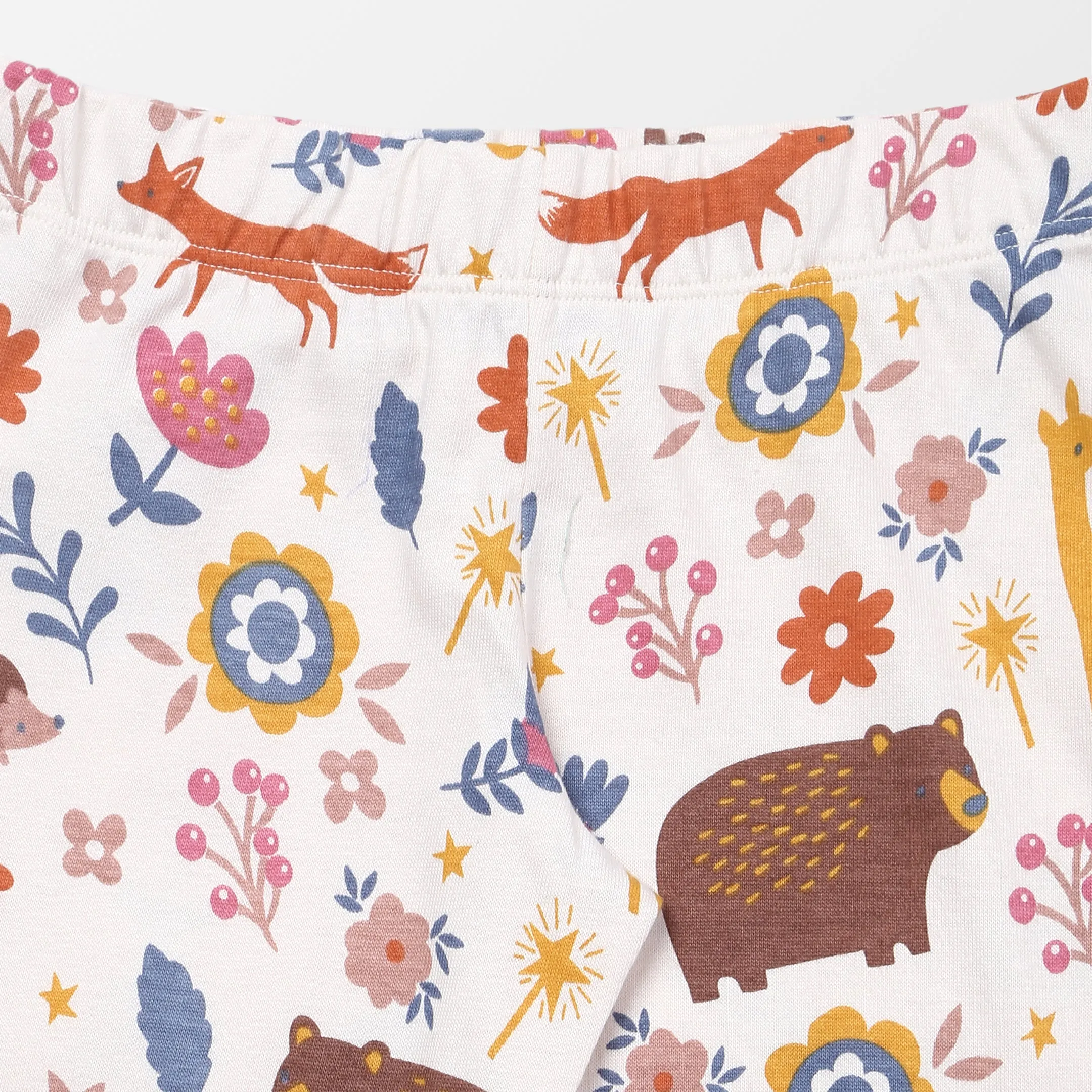 Multicoloured Animal And Stripe Print Leggings - 2 Pack
