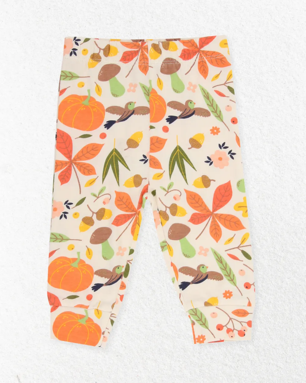 Multicoloured Autumn Floral Print Top And Legging Set