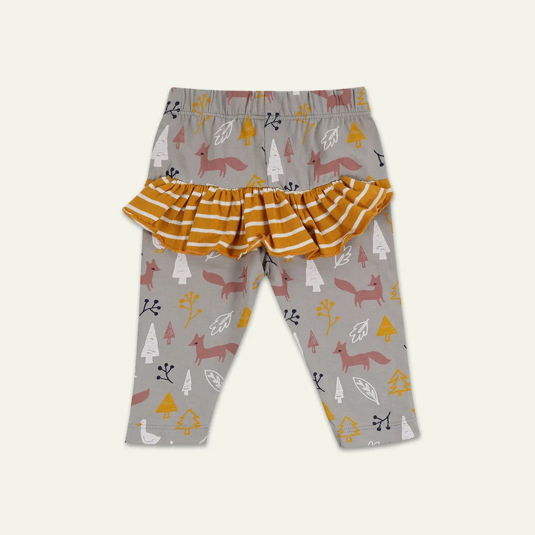 Multicoloured Woodland Animal Print Top And Legging Set