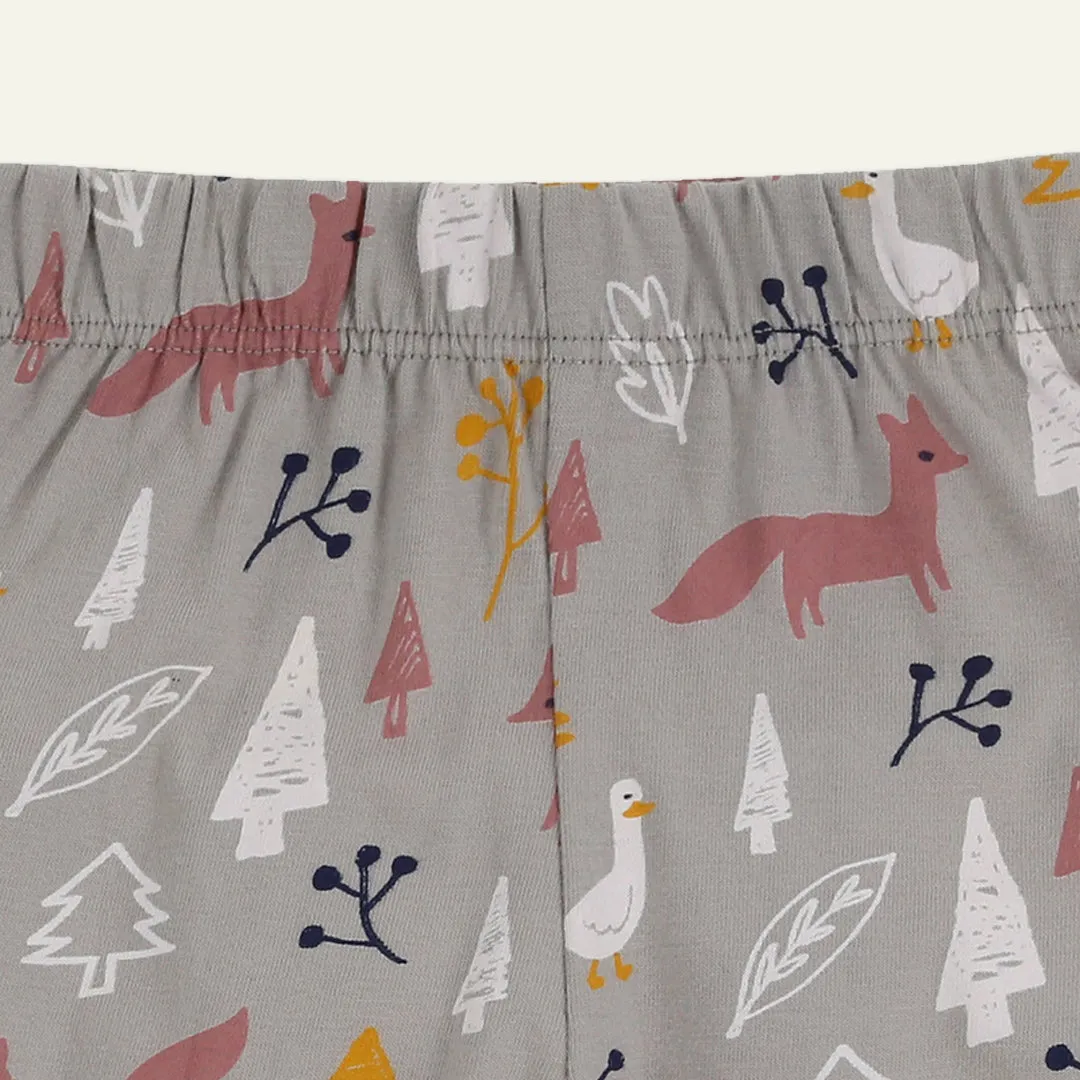 Multicoloured Woodland Animal Print Top And Legging Set