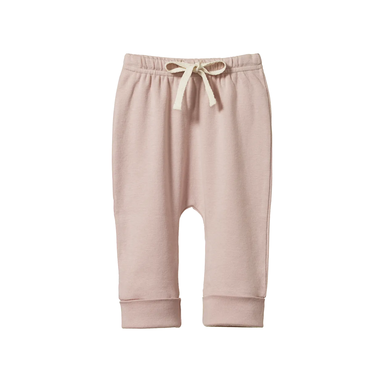 NATURE BABY DRAWSTRING PANTS ROSE BUD