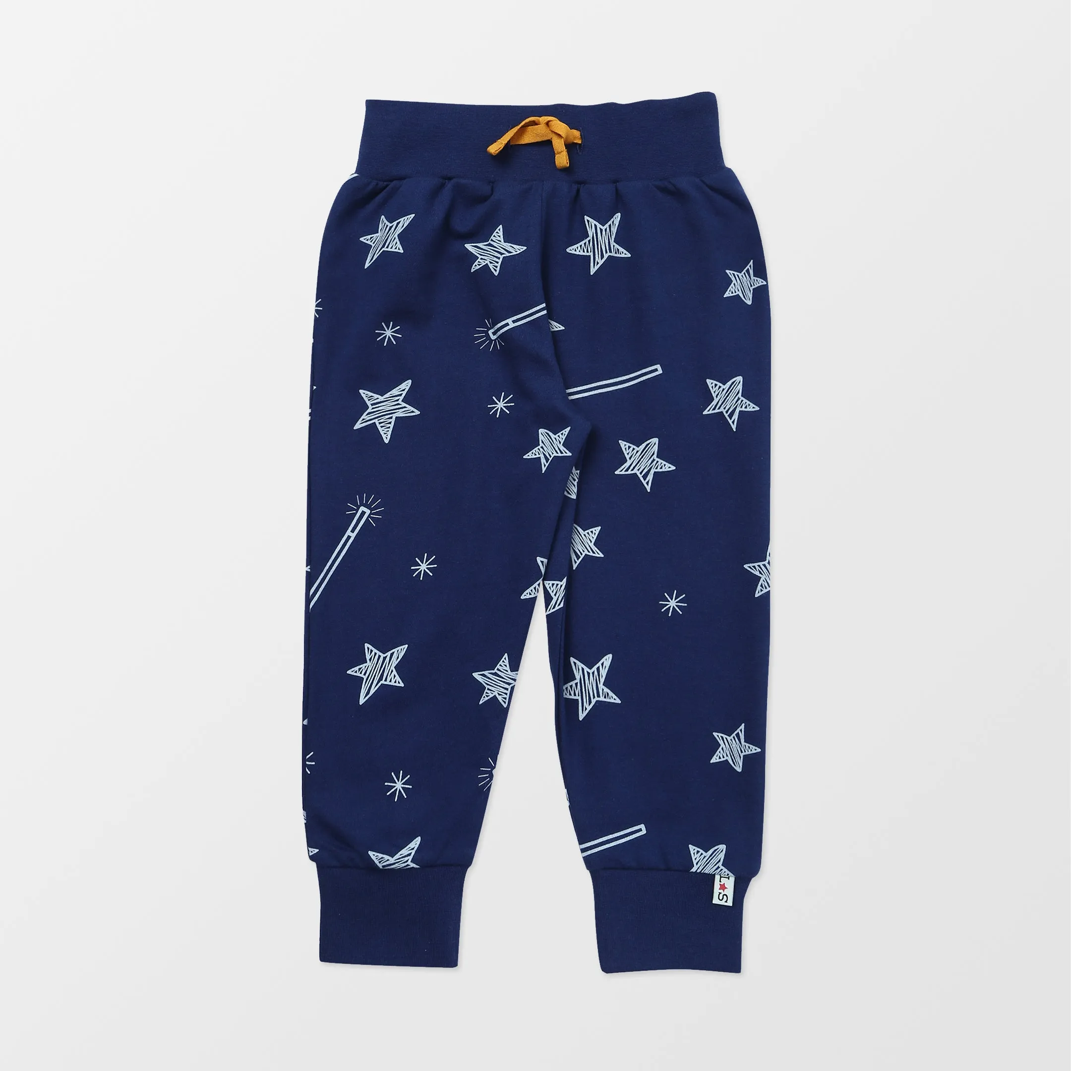 Navy Star Print Joggers