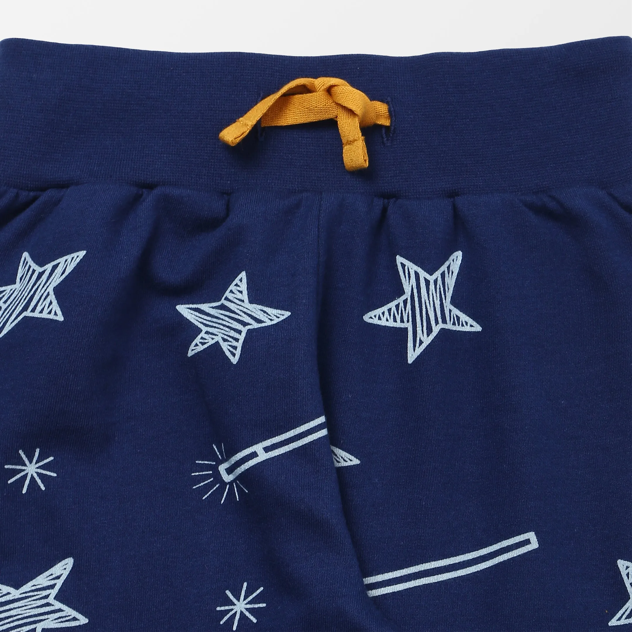 Navy Star Print Joggers