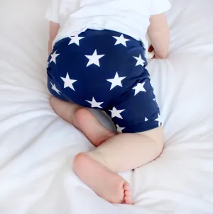 Navy Star Print Shorts