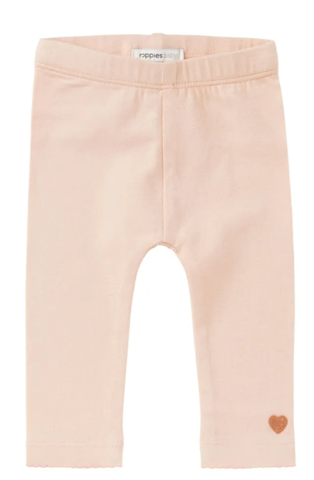 Noppies Baby Organic Cotton Leggings in Soft Peach : Sizes NB to 18m