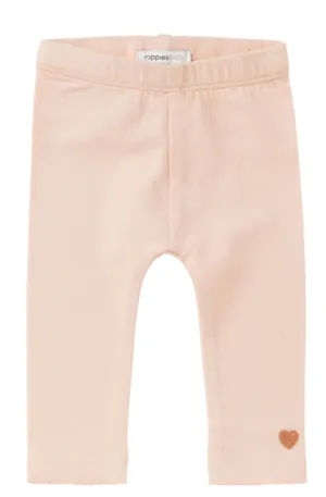 Noppies Baby Organic Cotton Leggings in Soft Peach : Sizes NB to 18m