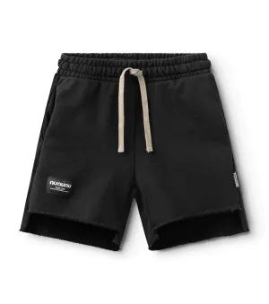 NUNUNU- UNBALANCED SWEATSHORTS (Black)