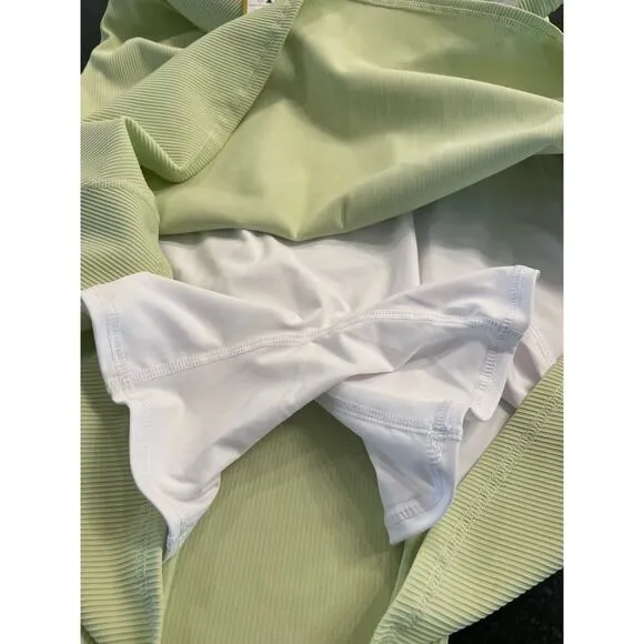 NWT Halara athletic dress with  built in shorts Matcha Latte Green L