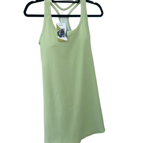 NWT Halara athletic dress with  built in shorts Matcha Latte Green L
