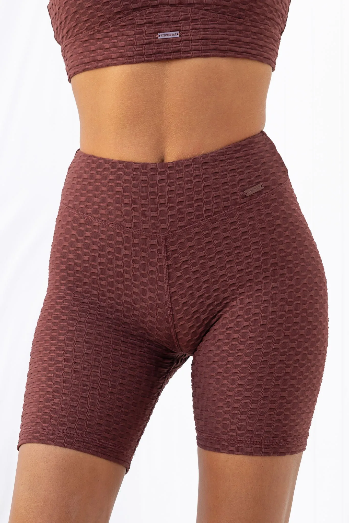 Optic Scrunch Bum Shorts - Chocolate