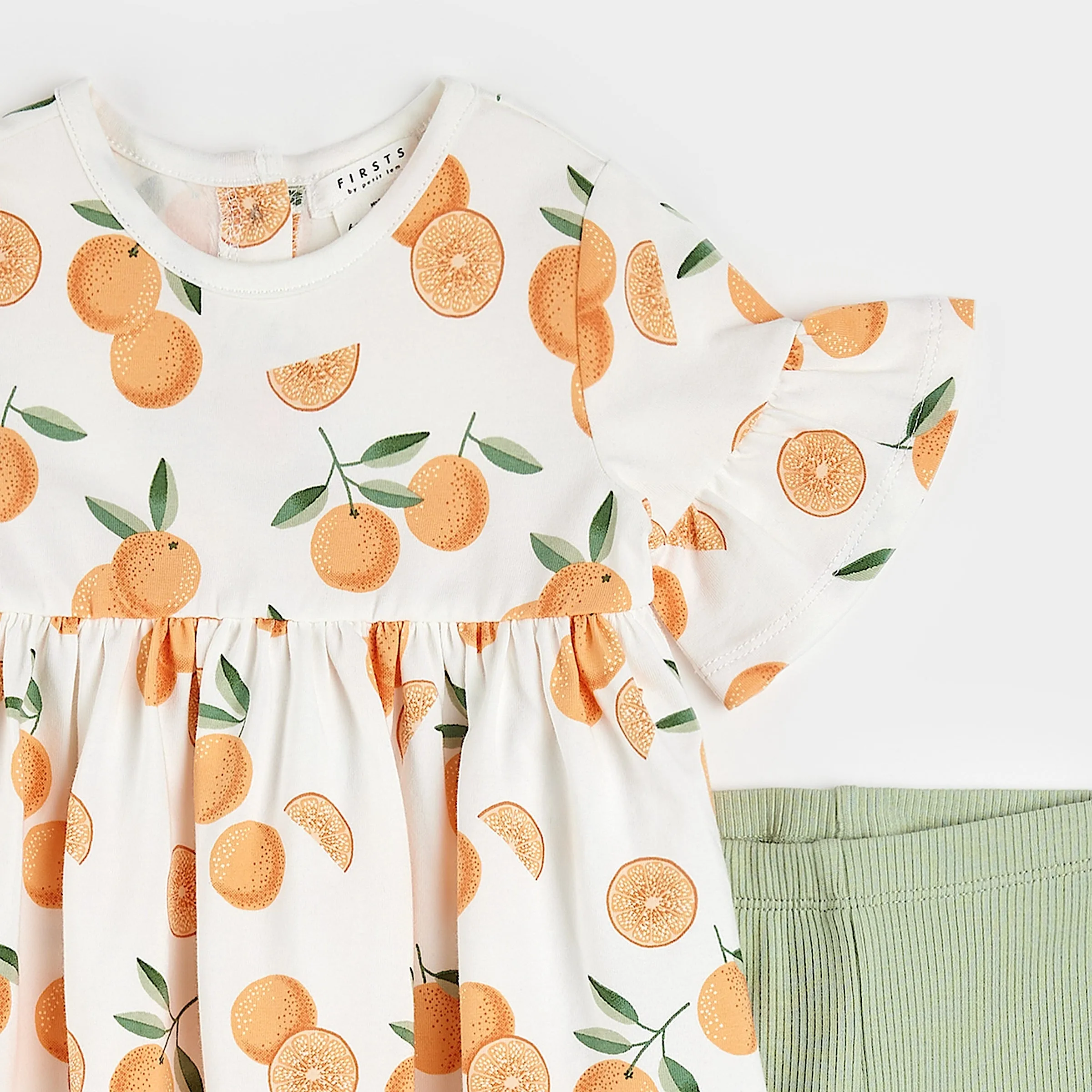 Oranges Print Dress Set