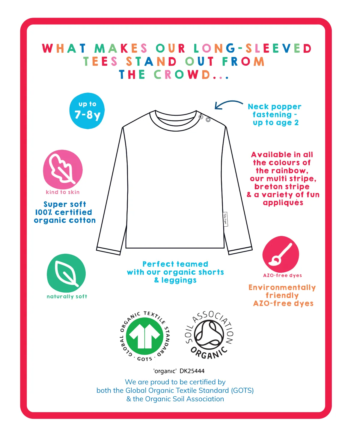 Organic Snowdrop Applique Long-Sleeved T-Shirt