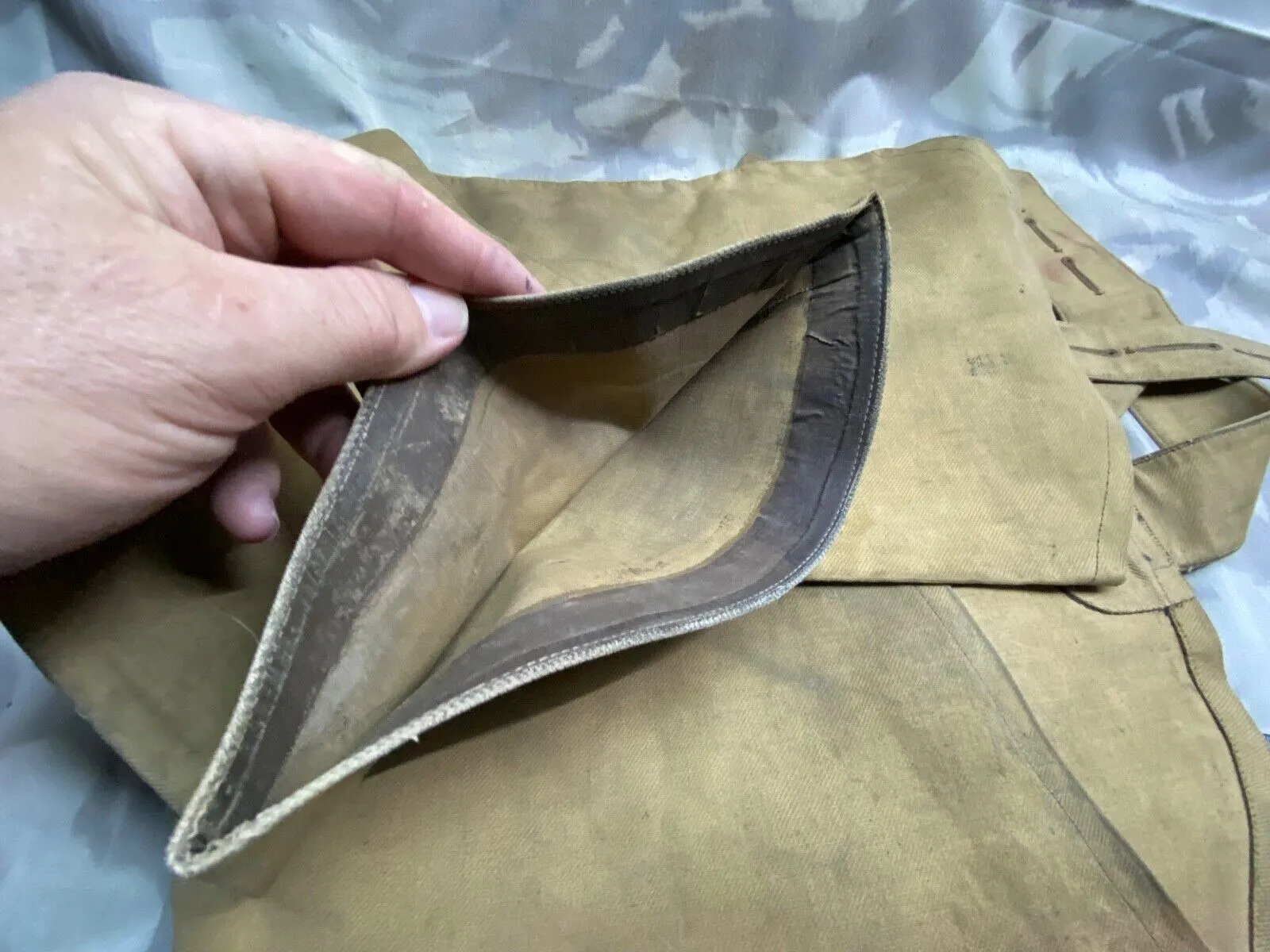 Original WW2 British Army / Railway LNER Marked Waterproof Leggings