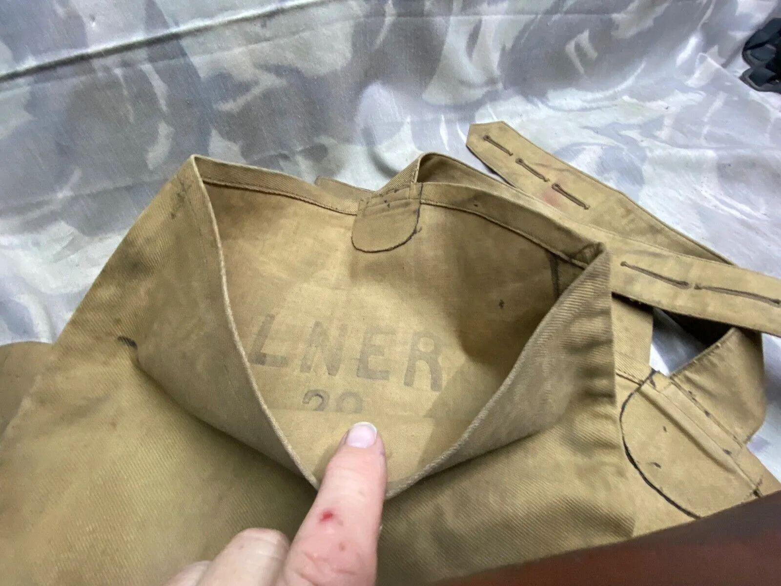 Original WW2 British Army / Railway LNER Marked Waterproof Leggings