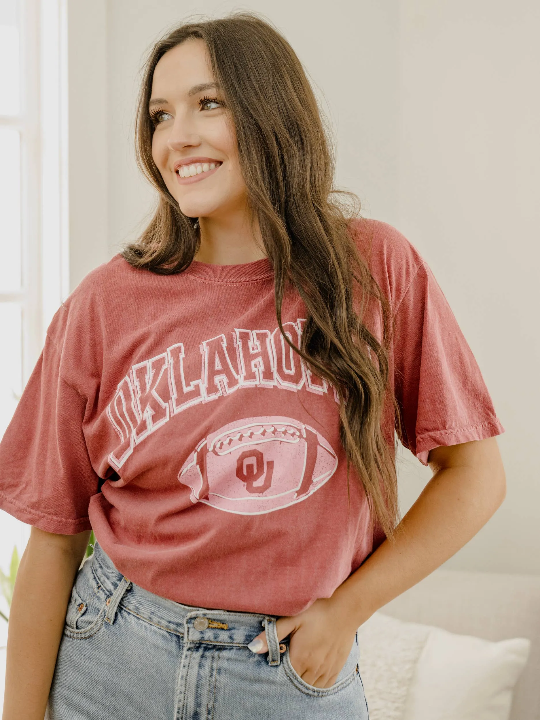 OU Sooners Wonka Football Crimson Comfort Colors Tee