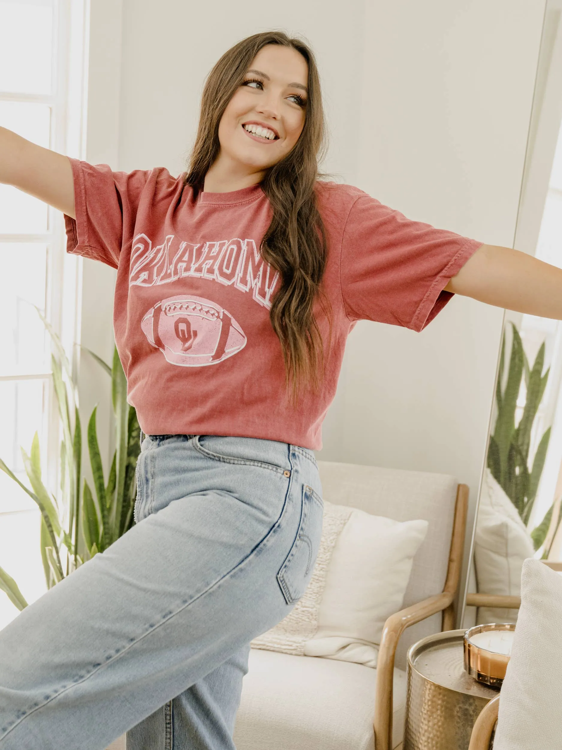 OU Sooners Wonka Football Crimson Comfort Colors Tee