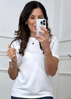 Paulina Bright White Basic T-Shirt