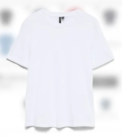 Paulina Bright White Basic T-Shirt
