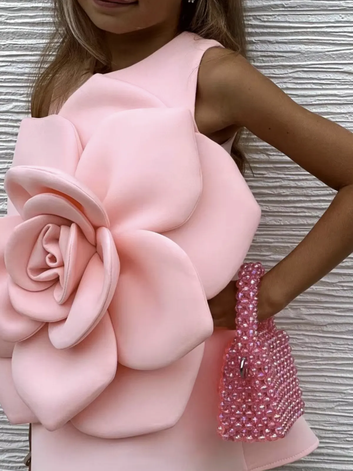 Pink Rose Bloom Party Tank Dress