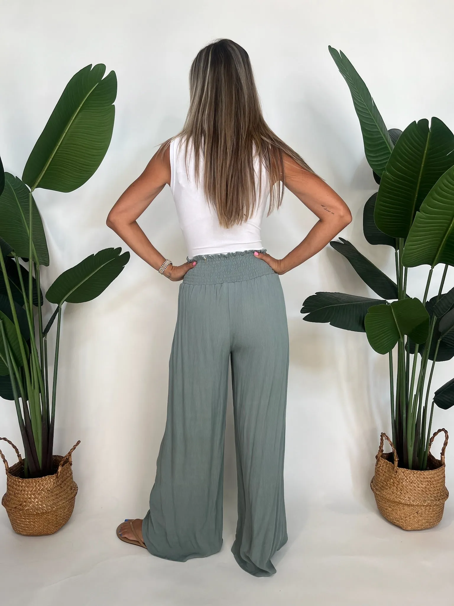 PiYoga Sage Flowy Slit Pant
