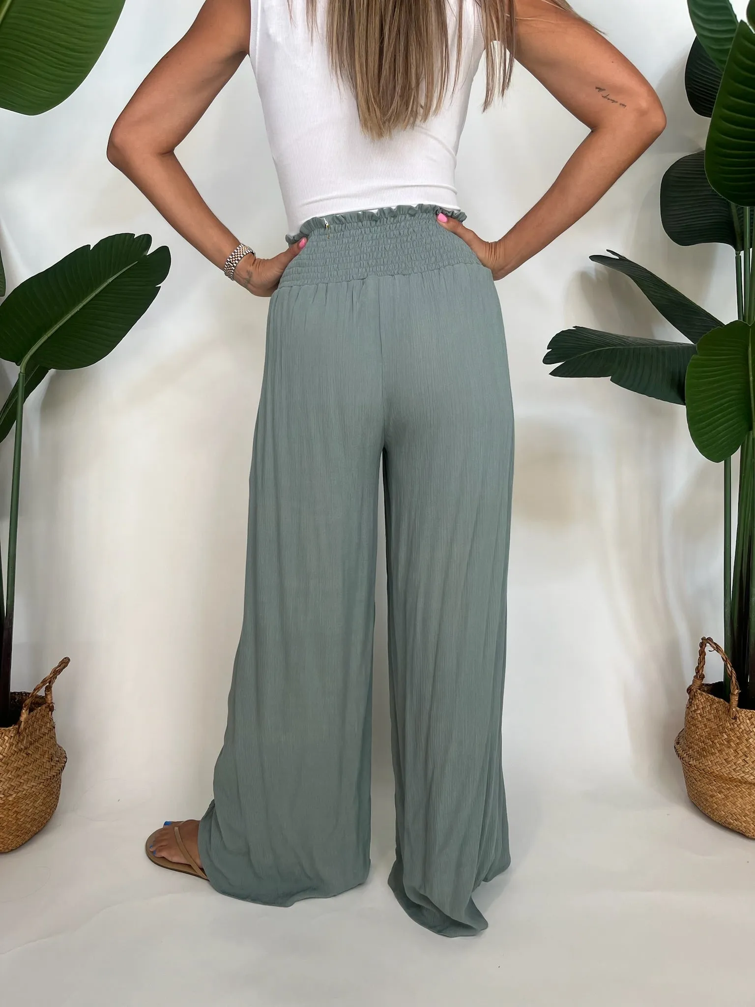PiYoga Sage Flowy Slit Pant
