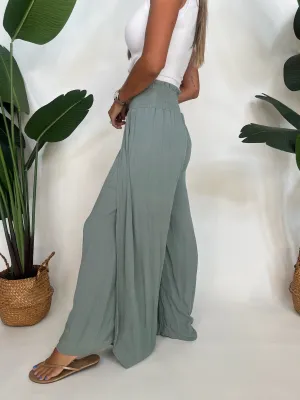 PiYoga Sage Flowy Slit Pant