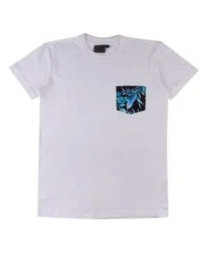 Pocket Tee Big Tropical - White / Navy